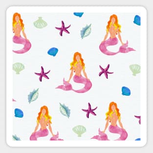 Watercolor Mermaids Magnet